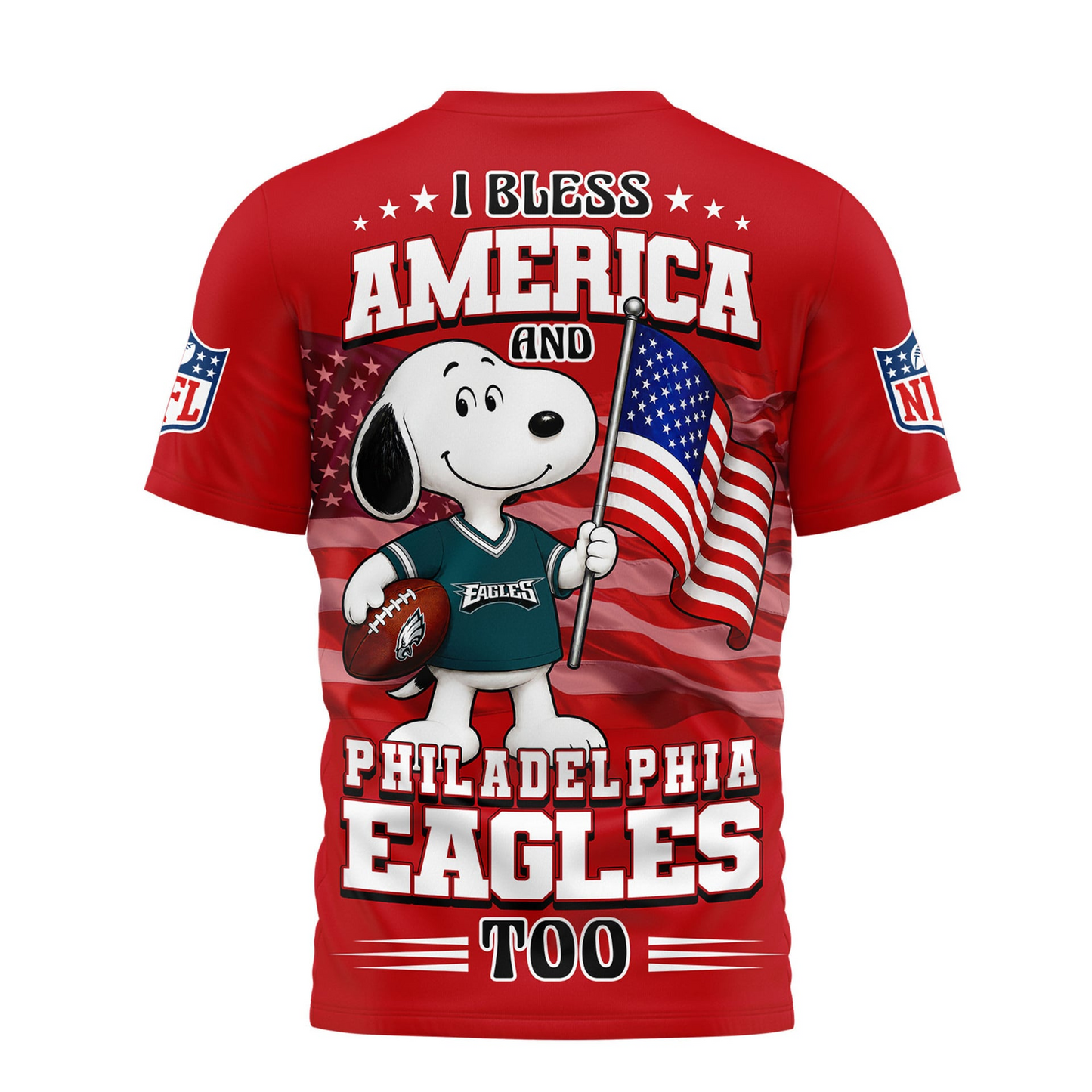 PHI Premium NFL Snoopy America 250 3D Shirt 1706
