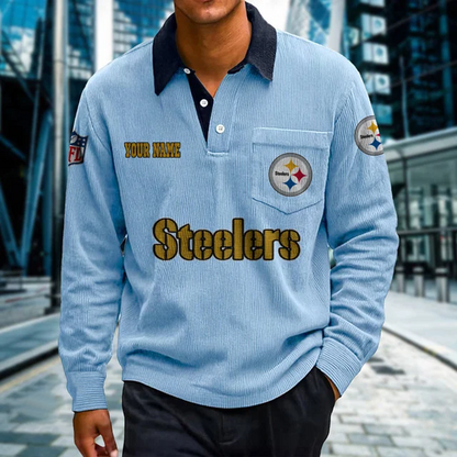 PIT X Premium NFL Corduroy color-blocked long-sleeved shirt NDT NHT