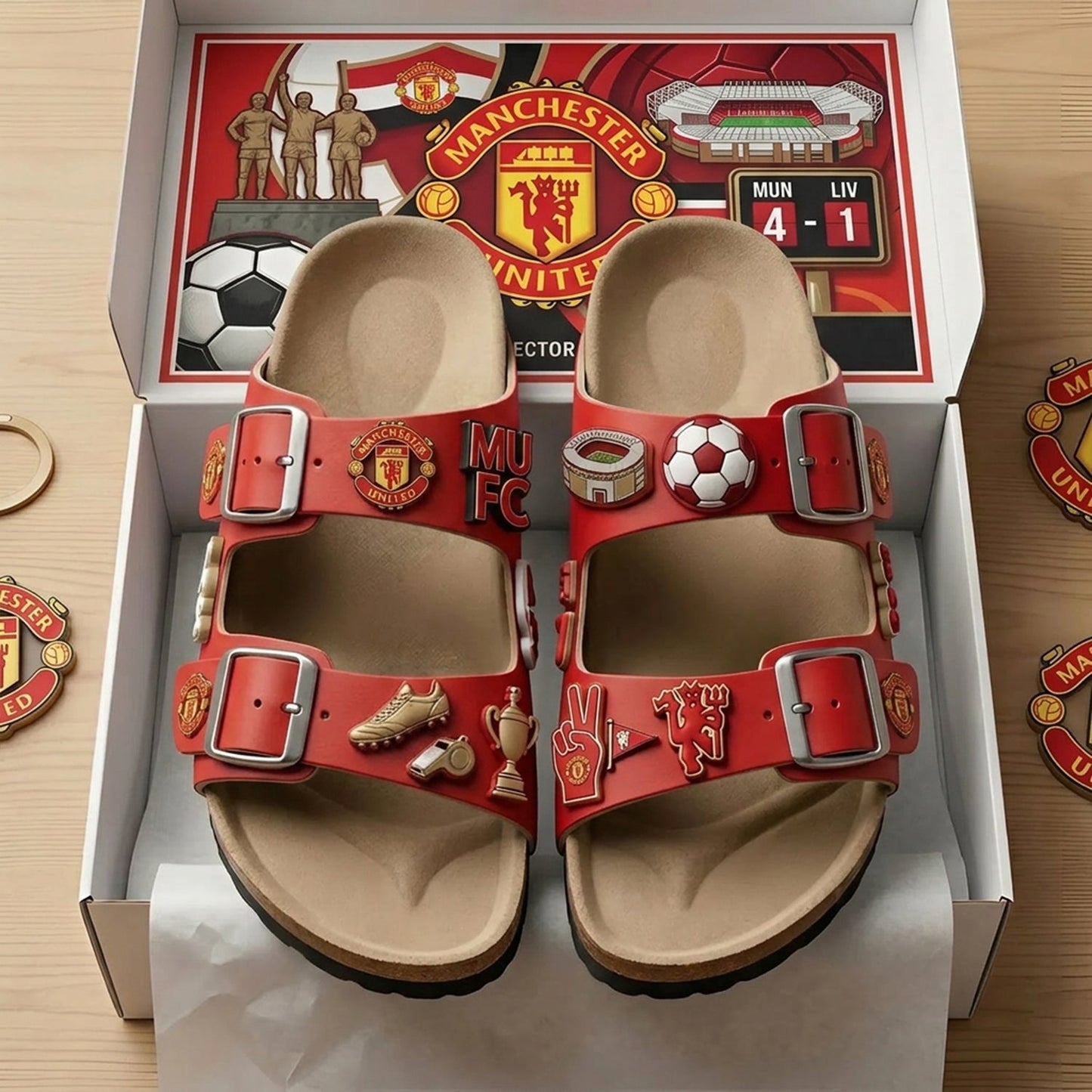 PREMIUM EPL X MU Birken-Inspired Double-Strap Sandals For Summer Holiday V3 NDT NHM 190526