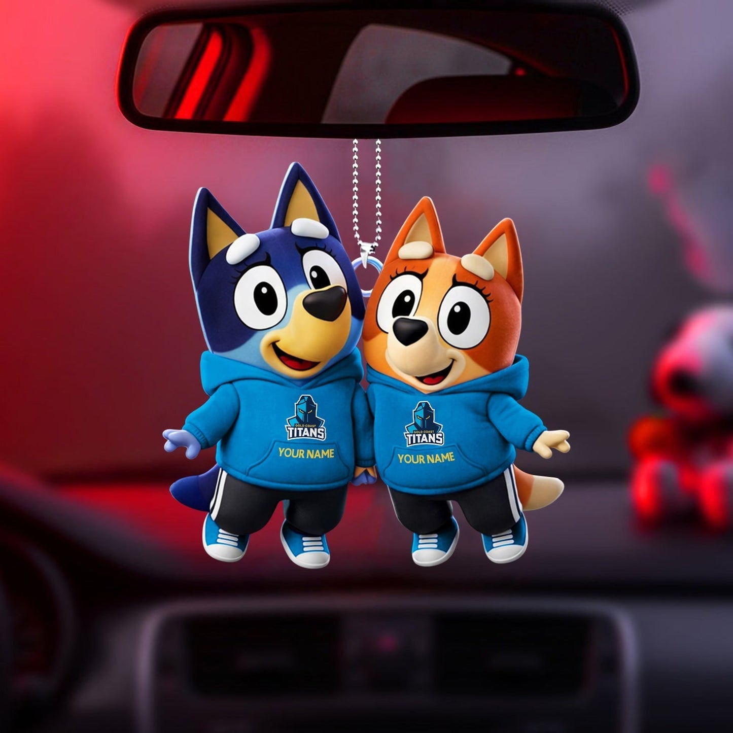 PREMIUM GCT X Bluey & Bingo Car Ornament NDT NHM