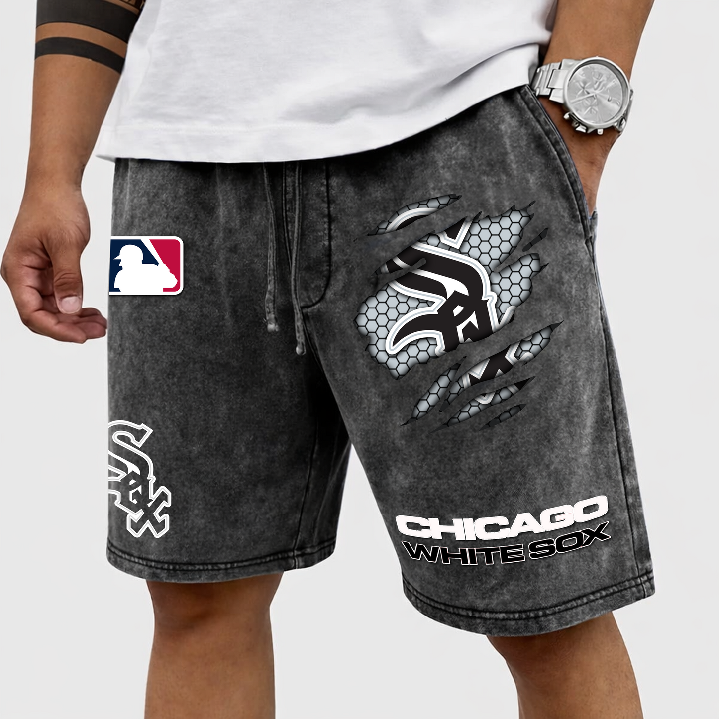 PREMIUM MLB X CWS  WASH SHORT FOR SUMMERS HOLIDAY NDT VHM 080426