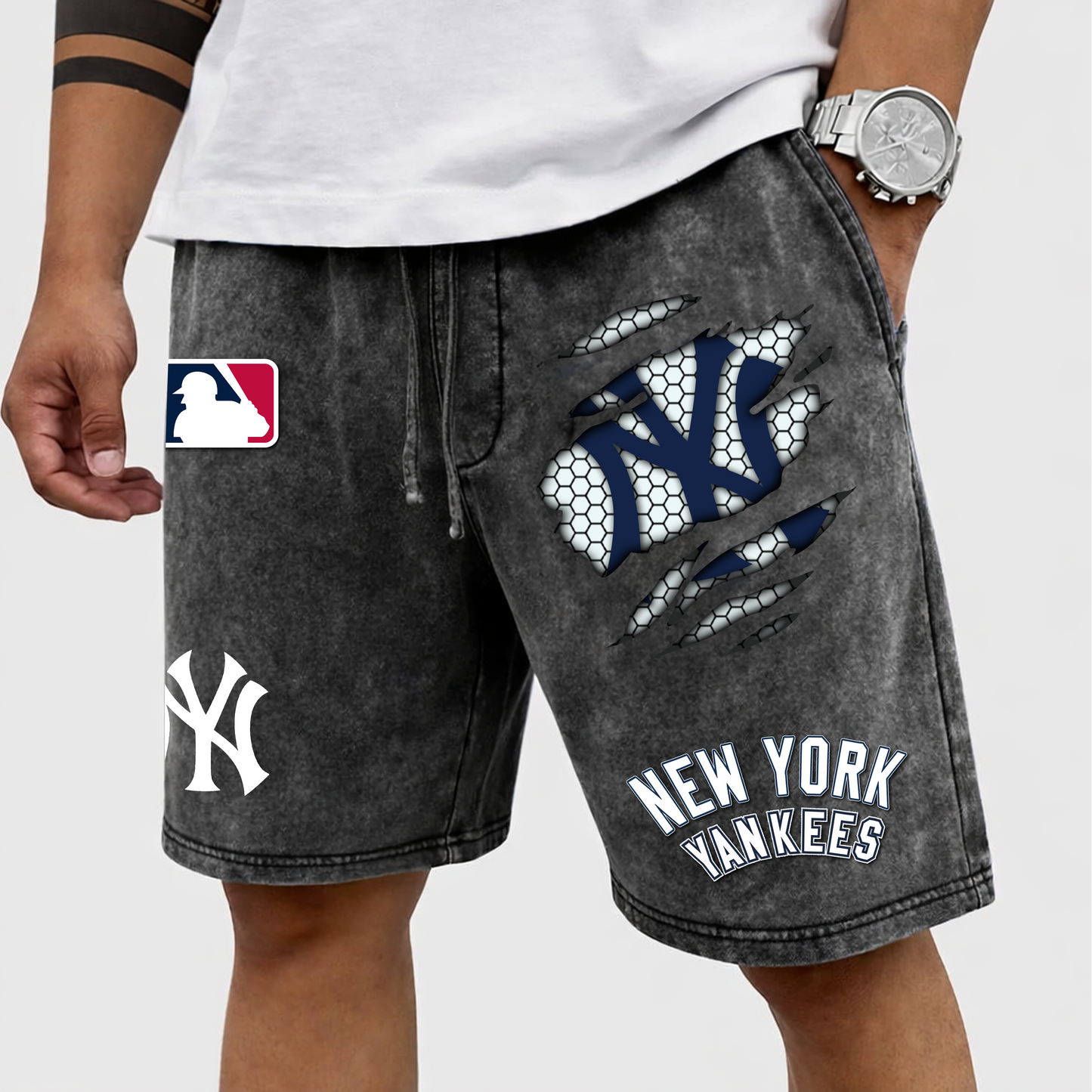 PREMIUM MLB X NYY WASH SHORT FOR SUMMERS HOLIDAY NDT VHM 080426