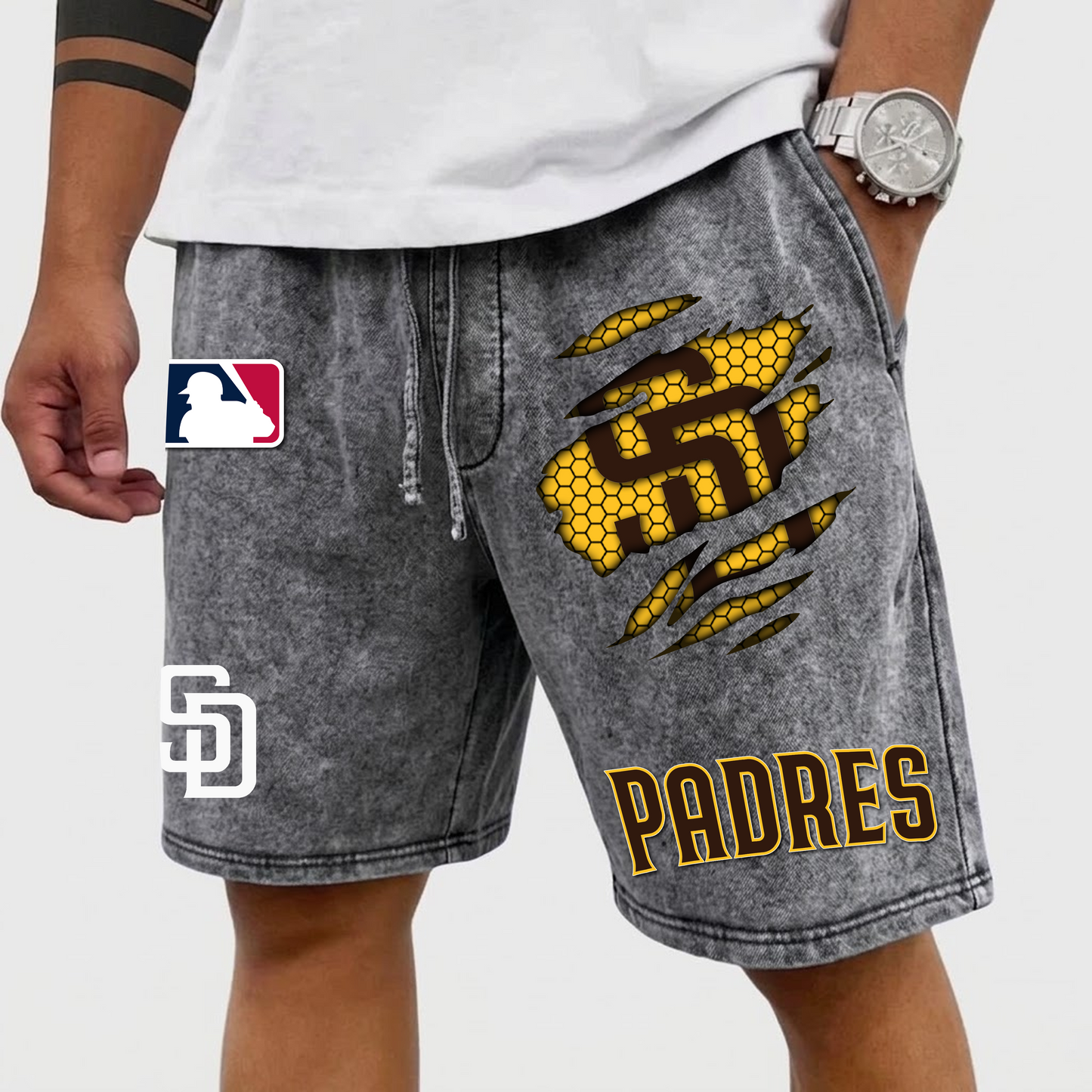 PREMIUM MLB X SDP WASH SHORT FOR SUMMERS HOLIDAY NDT VHM 080426