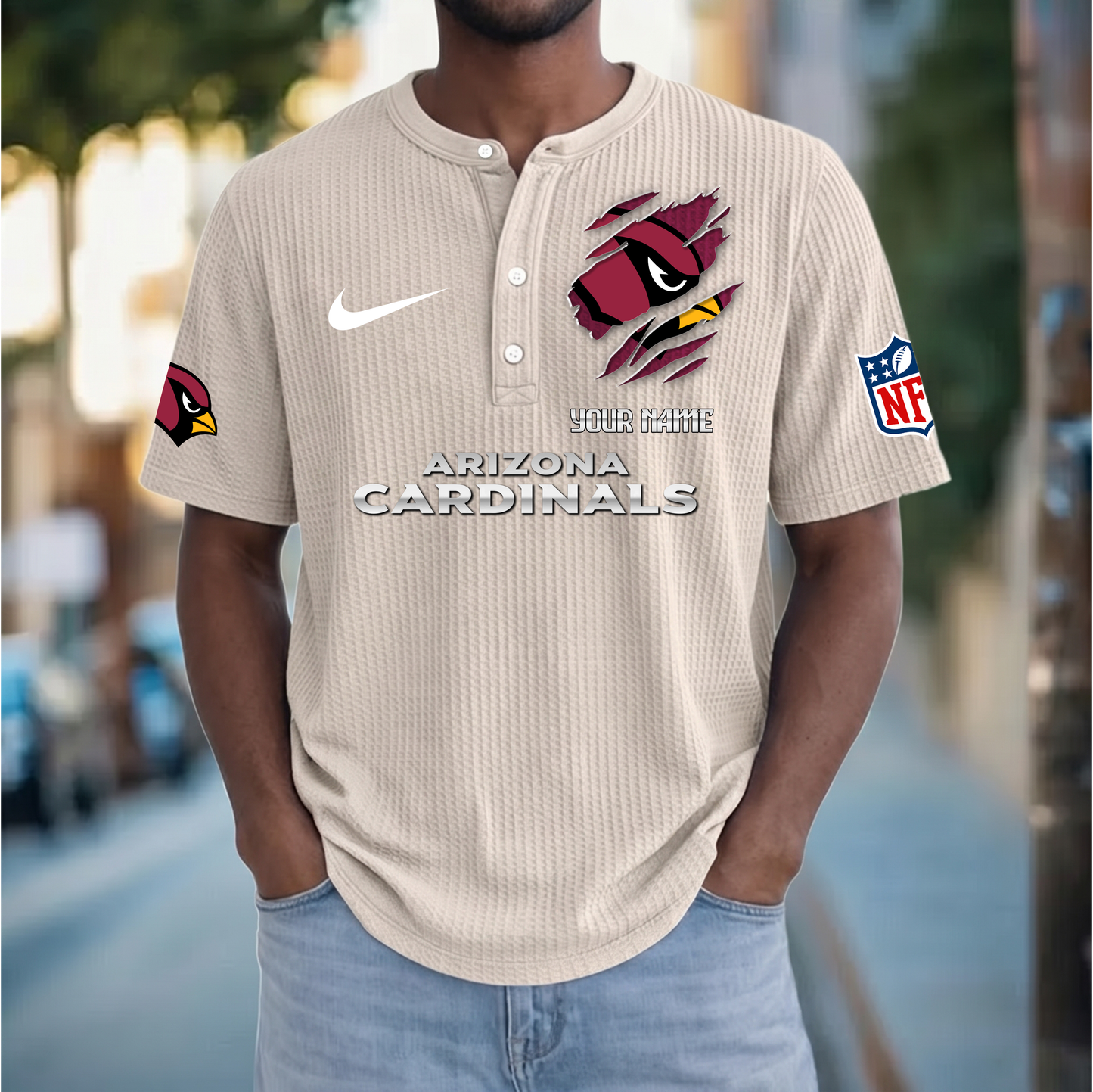PREMIUM NFL  X  AC Crew neck button Henry Shirt Limited Editions NDT VHM 230426