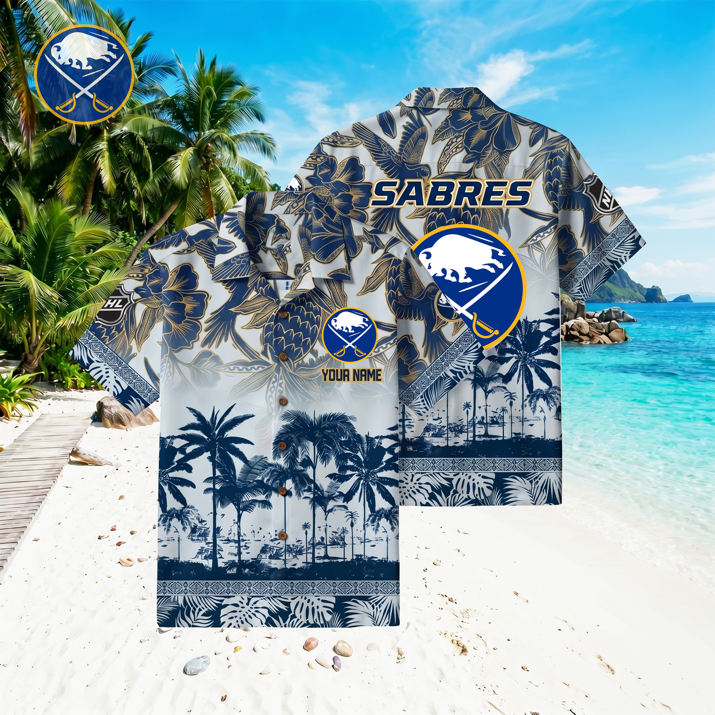PREMIUM NHL X BS Floral With Parrots Hawaiian Shirt NDT VHM 060526