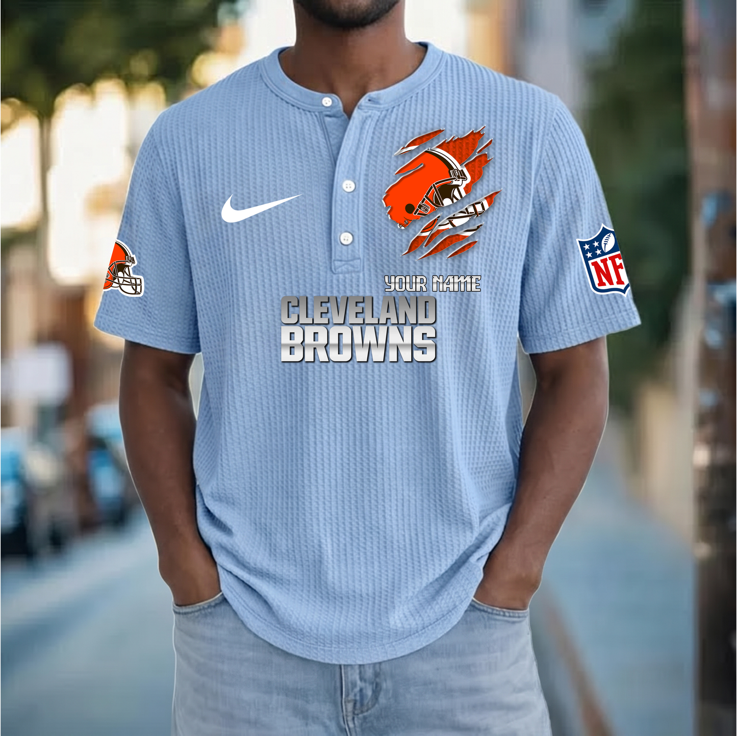 PREMIUM NFL  X  CB Crew neck button Henry Shirt Limited Editions NDT VHM 230426