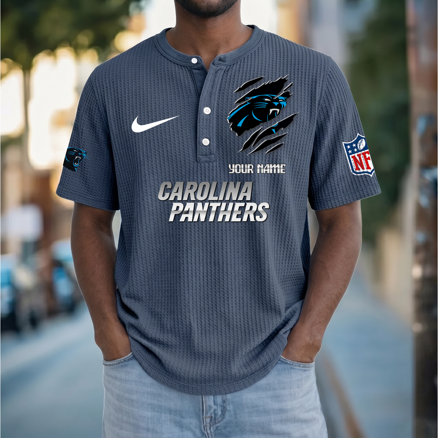 PREMIUM NFL  X  CP Crew neck button Henry Shirt Limited Editions NDT VHM 230426