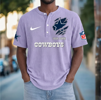 PREMIUM NFL  X  DC Crew neck button Henry Shirt Limited Editions NDT VHM 230426