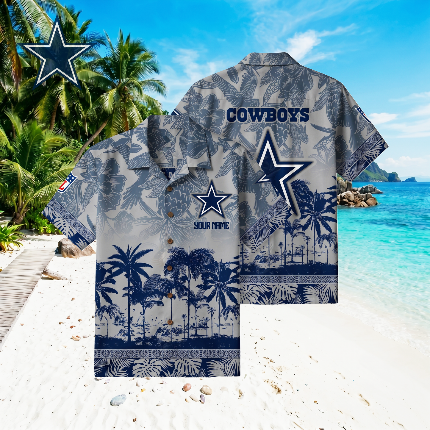 PREMIUM NFL X DC Floral With Parrots Hawaiian Shirt NDT VHM 060526