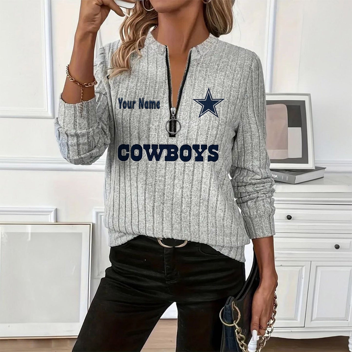 PREMIUM NFL X DC Women's knitted zipper long sleeves NDT LVH