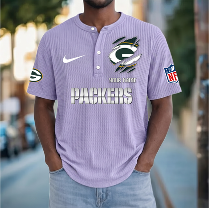 PREMIUM NFL  X  GBP Crew neck button Henry Shirt Limited Editions NDT VHM 230426