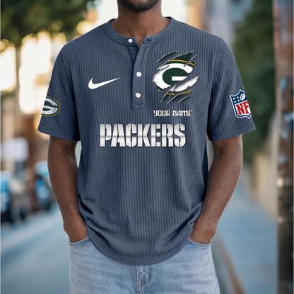 PREMIUM NFL  X  GBP Crew neck button Henry Shirt Limited Editions NDT VHM 230426