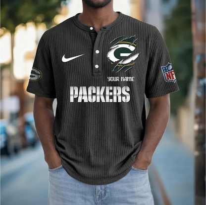PREMIUM NFL  X  GBP Crew neck button Henry Shirt Limited Editions NDT VHM 230426