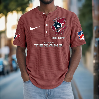 PREMIUM NFL  X  HT Crew neck button Henry Shirt Limited Editions NDT VHM 230426