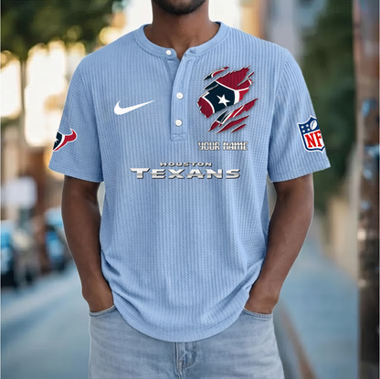 PREMIUM NFL  X  HT Crew neck button Henry Shirt Limited Editions NDT VHM 230426
