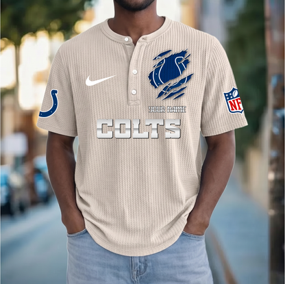 PREMIUM NFL  X  IC Crew neck button Henry Shirt Limited Editions NDT VHM 230426