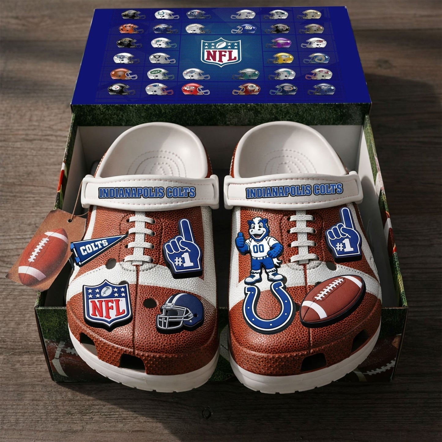 PREMIUM NFL X IND CLOGS WITH CHARMS NDT NHM