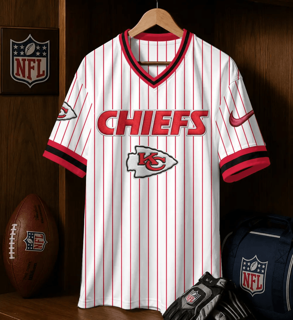 PREMIUM NFL X KCC CHARGER Casual Loose V neck Jersey NDT NHM 230526