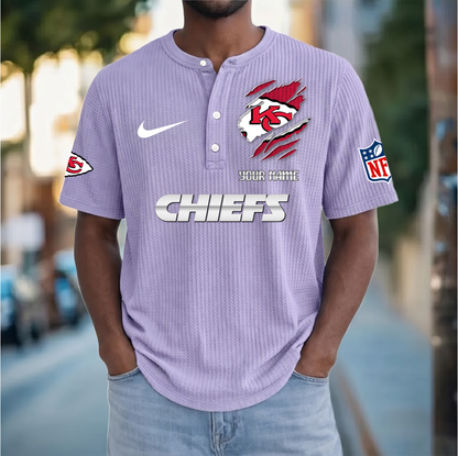 PREMIUM NFL  X  KCC Crew neck button Henry Shirt Limited Editions NDT VHM 230426