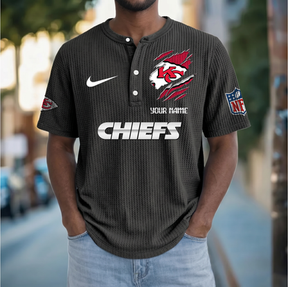 PREMIUM NFL  X  KCC Crew neck button Henry Shirt Limited Editions NDT VHM 230426