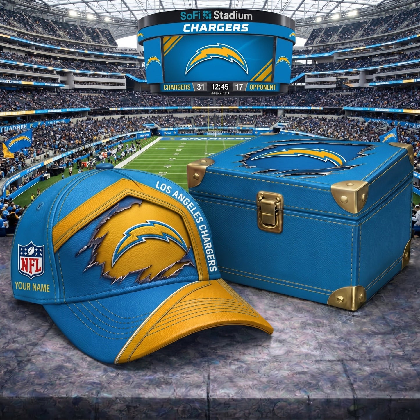 PREMIUM NFL X LAC  CRACK CUSTOME NAME HAT LIMITED EDITIONS NDT VHM 220426