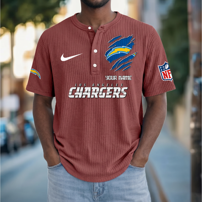 PREMIUM NFL  X  LAC Crew neck button Henry Shirt Limited Editions NDT VHM 230426