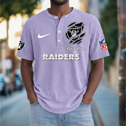 PREMIUM NFL  X  LVR Crew neck button Henry Shirt Limited Editions NDT VHM 230426