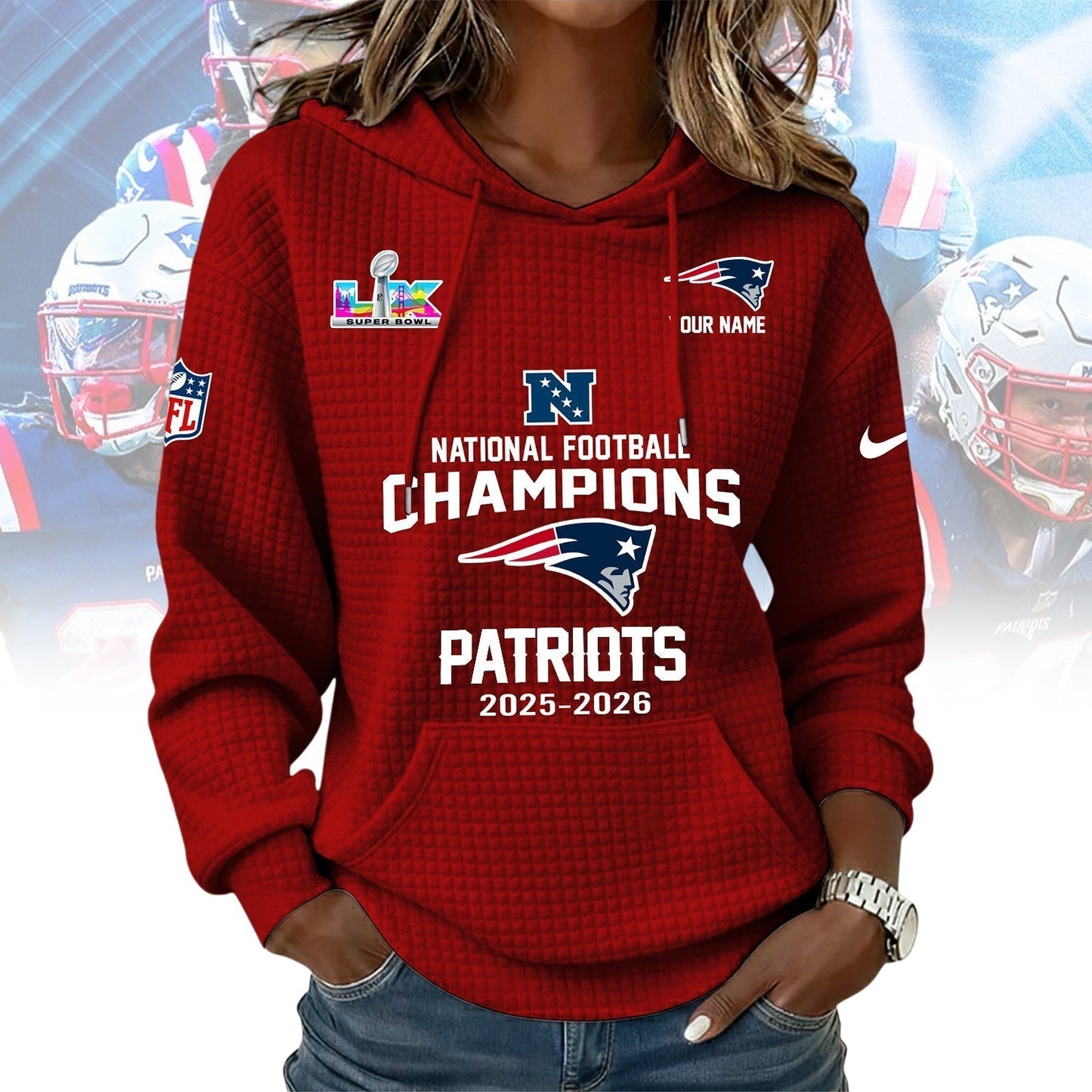 PREMIUM NFL X NEWPAT WOMEN WAFFLE FOR CHAMPIONSHIP NDT NHM