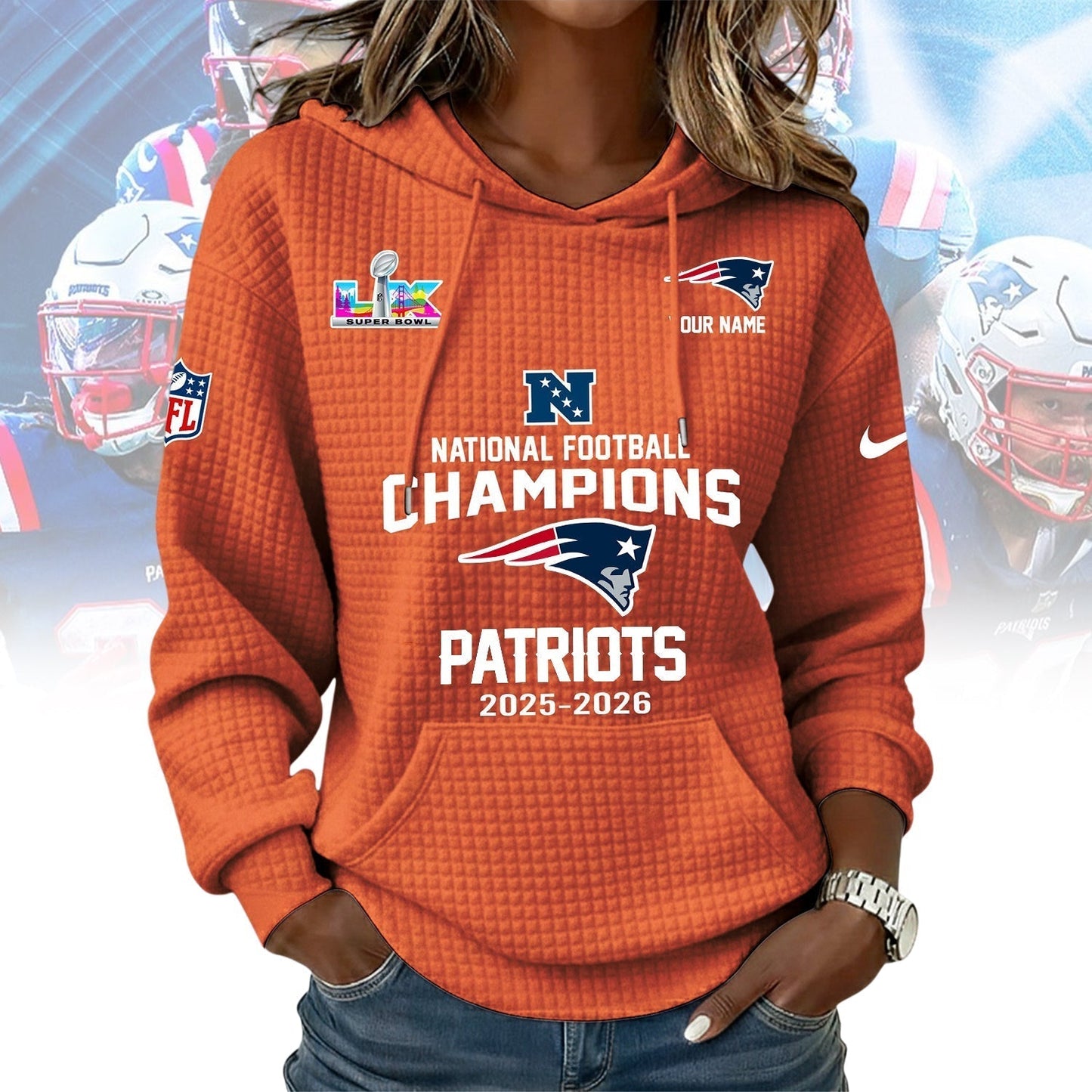 PREMIUM NFL X NEWPAT WOMEN WAFFLE FOR CHAMPIONSHIP NDT NHM