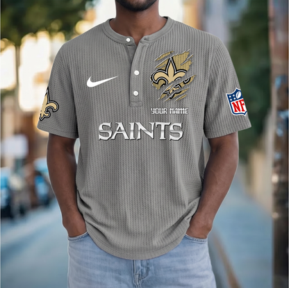 PREMIUM NFL  X  NOS  Crew neck button Henry Shirt Limited Editions NDT VHM 230426