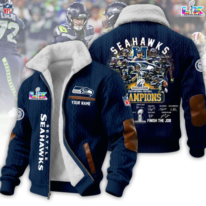 PREMIUM NFL X SEAHAW Fleece Jacket For Championship NDT LVH