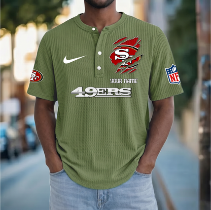 PREMIUM NFL  X  SF Crew neck button Henry Shirt Limited Editions NDT VHM 230426