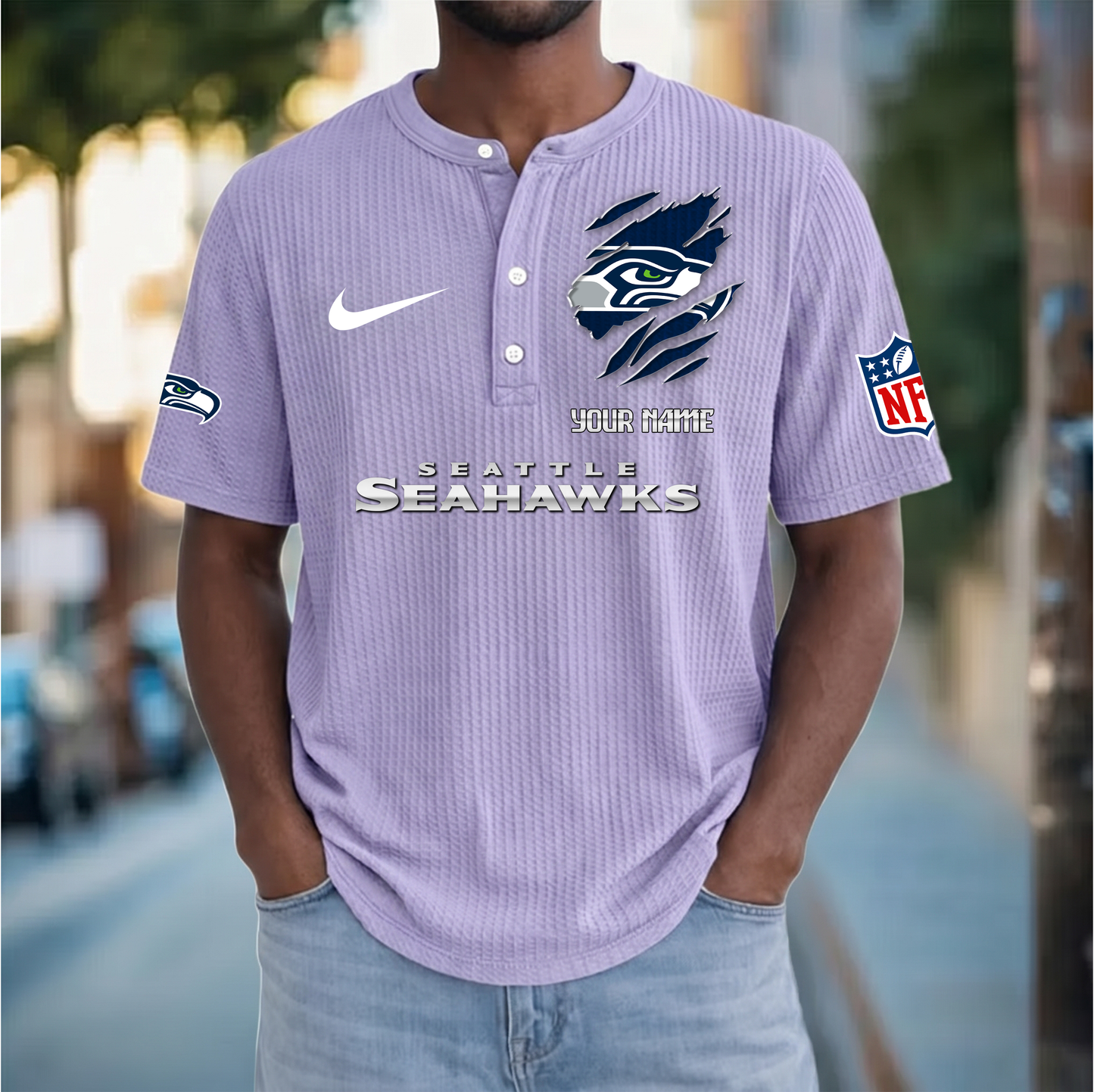 PREMIUM NFL  X  SS Crew neck button Henry Shirt Limited Editions NDT VHM 230426