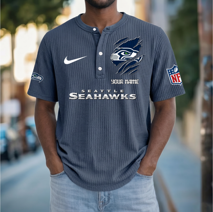 PREMIUM NFL  X  SS Crew neck button Henry Shirt Limited Editions NDT VHM 230426