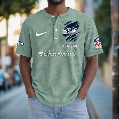 PREMIUM NFL  X  SS Crew neck button Henry Shirt Limited Editions NDT VHM 230426