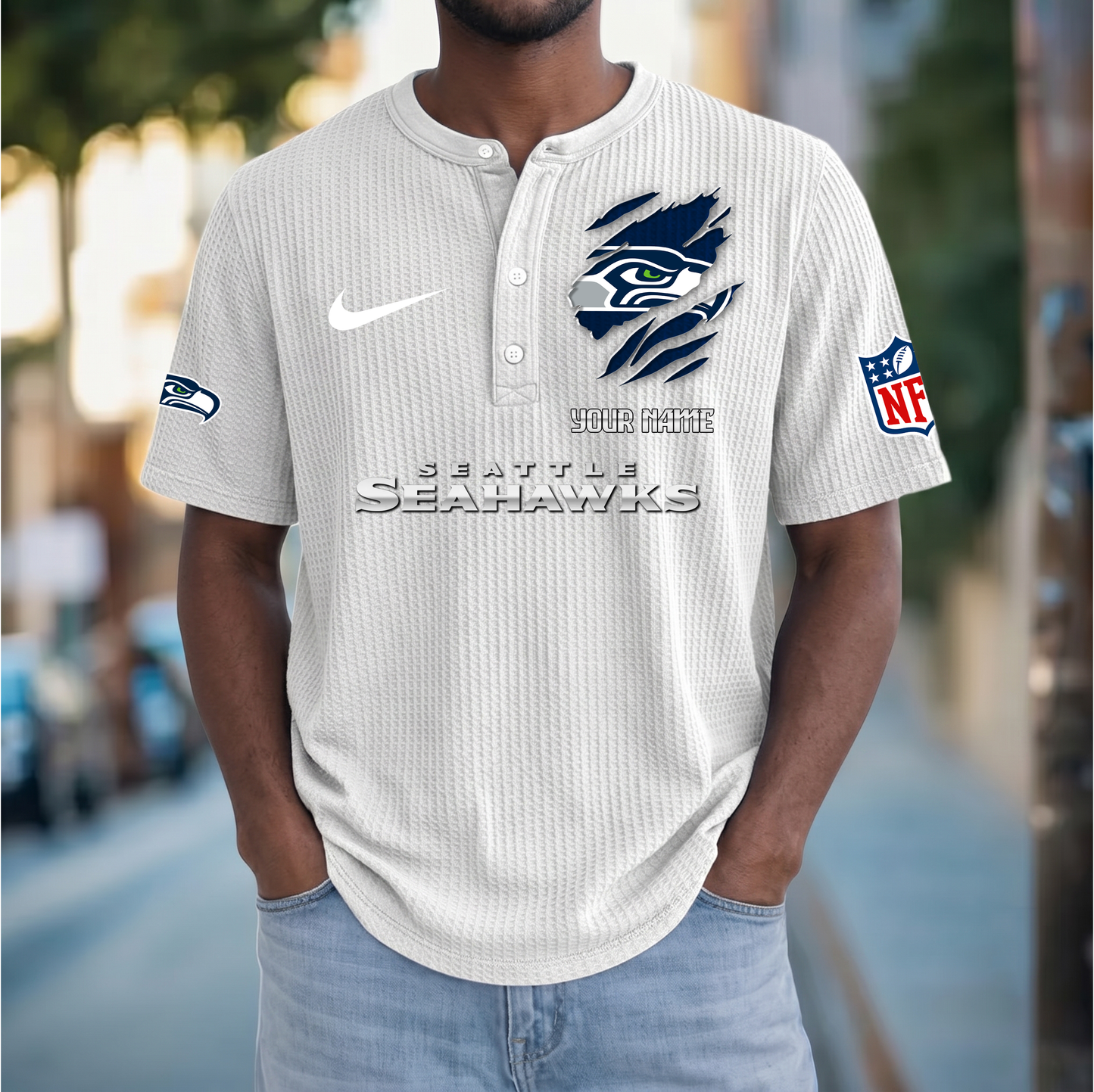PREMIUM NFL  X  SS Crew neck button Henry Shirt Limited Editions NDT VHM 230426