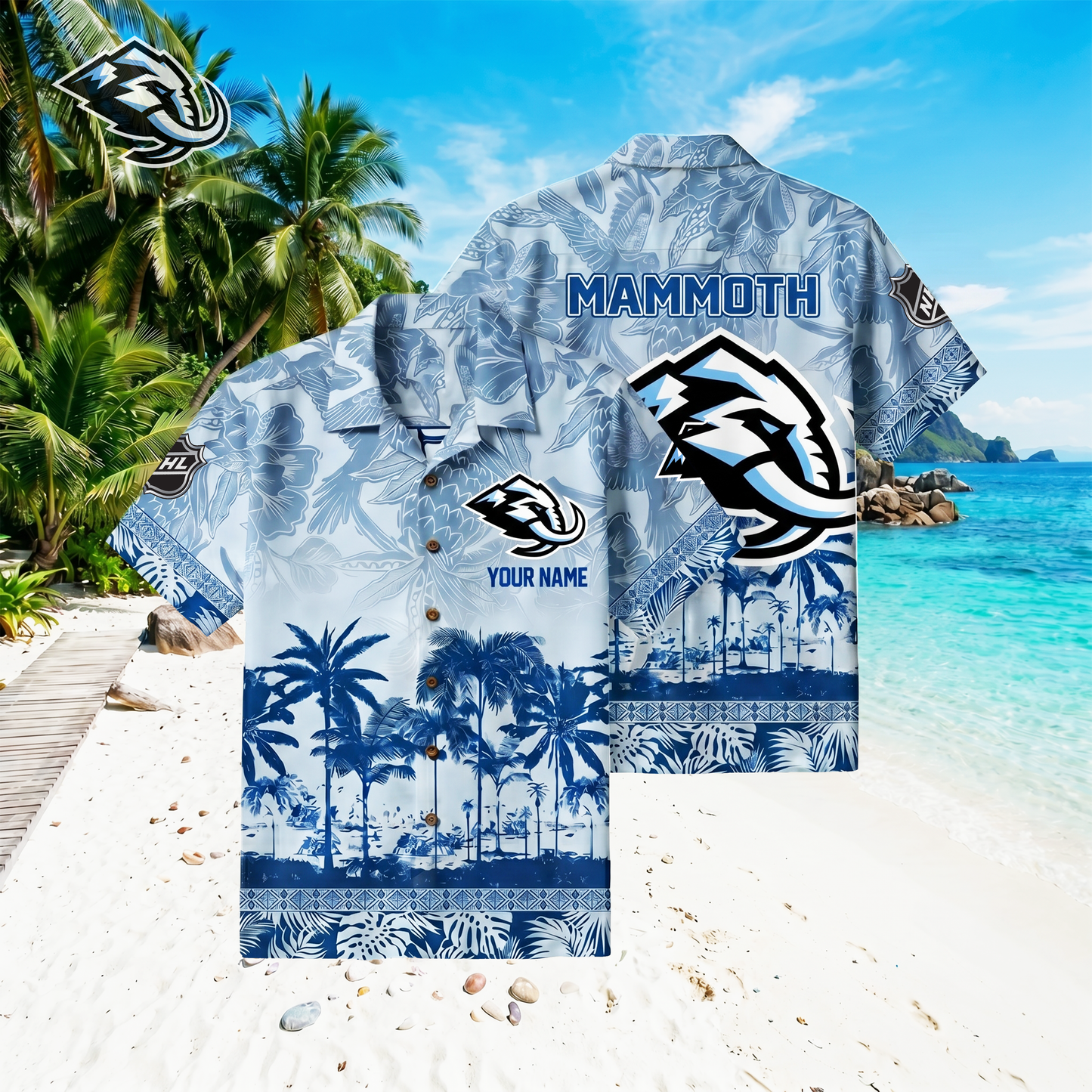 PREMIUM NHL X UM Floral With Parrots Hawaiian Shirt NDT VHM 060526
