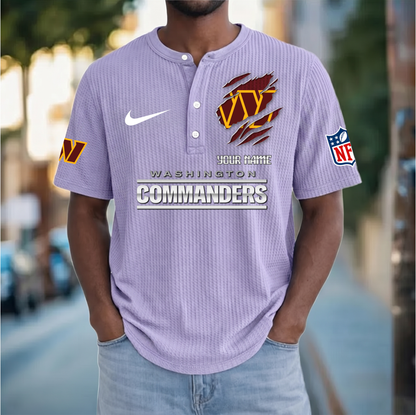 PREMIUM NFL  X  WC Crew neck button Henry Shirt Limited Editions NDT VHM 230426