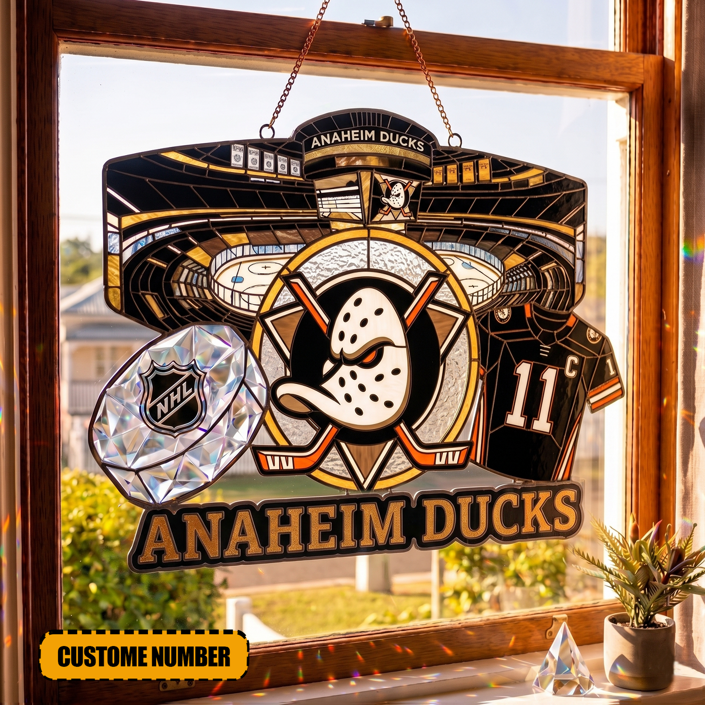 PREMIUM NHL  X AD Suncatcher Custom  Name  Limited Edition NDT VHM 240426