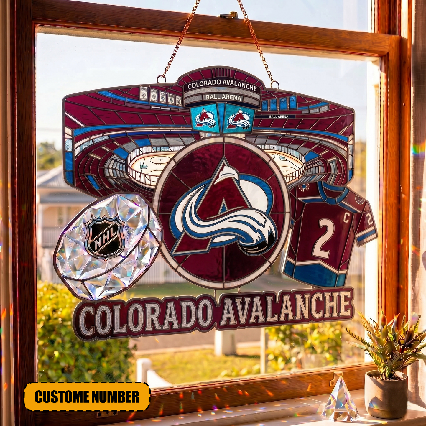 PREMIUM NHL  X CA Suncatcher Custom  Name  Limited Edition NDT VHM 240426
