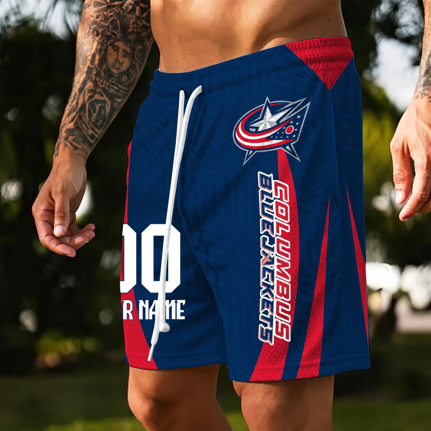 PREMIUM NHL X CBJ Personalized Short Pants  For Summer Holiday NDT VHM 150526