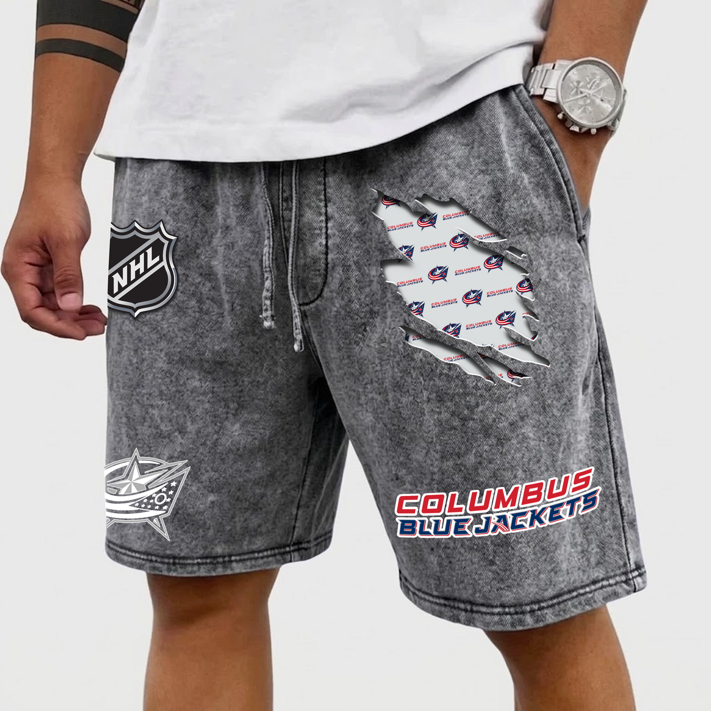 PREMIUM NHL X CBJ WASH SHORT FOR SUMMERS HOLIDAY V2 NDT VHM 080426