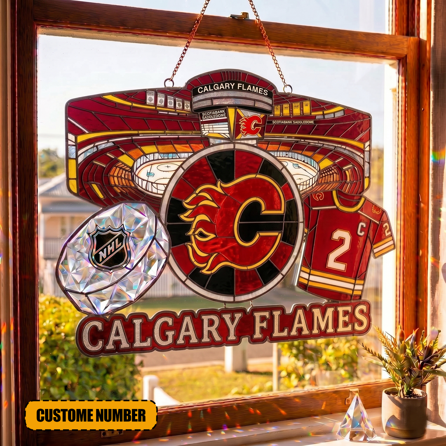 PREMIUM NHL  X CF Suncatcher Custom  Name  Limited Edition NDT VHM 240426