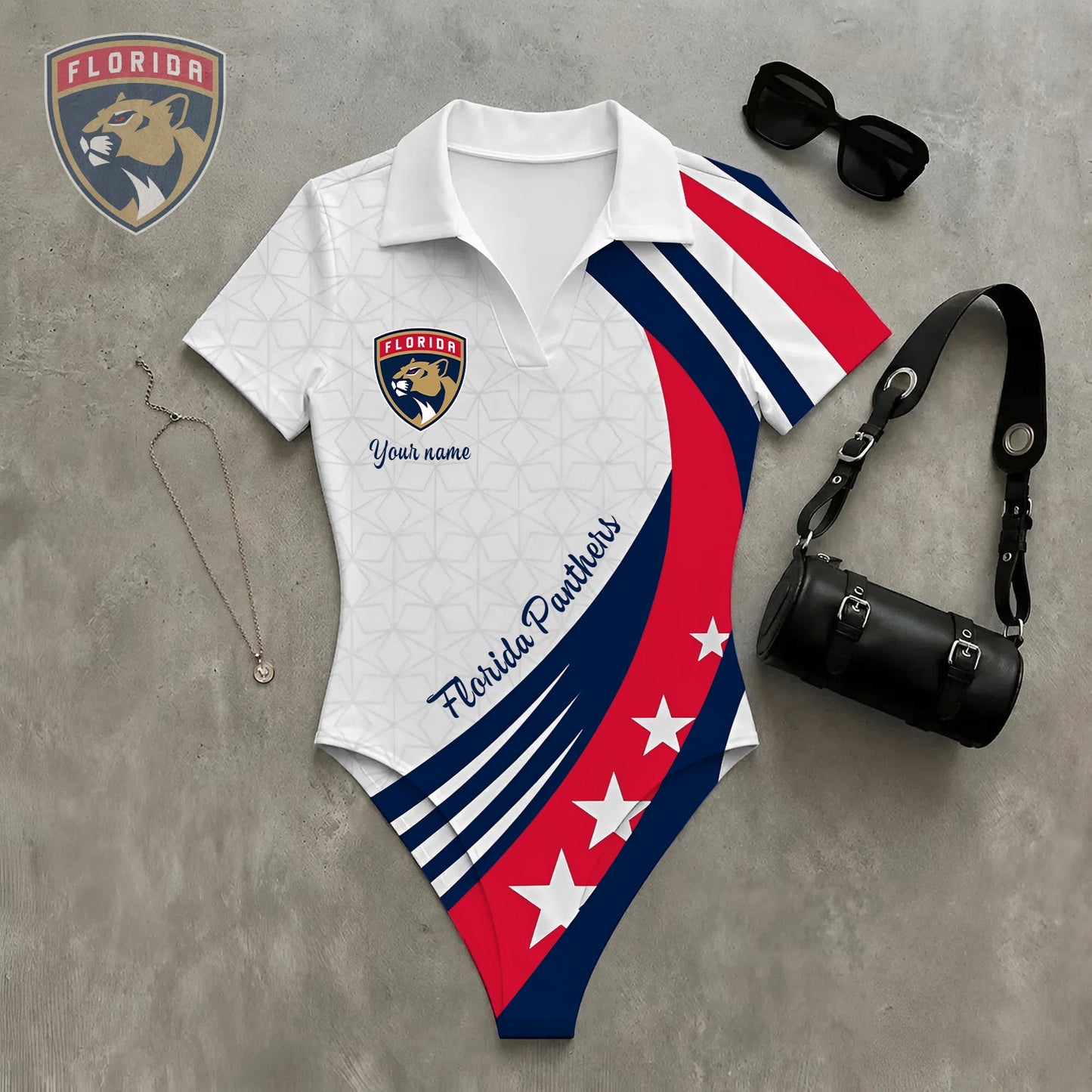 PREMIUM NHL X FP WomenŸ??s Slim-Fit V-Neck Polo Bodysuit NDT NHM 270526
