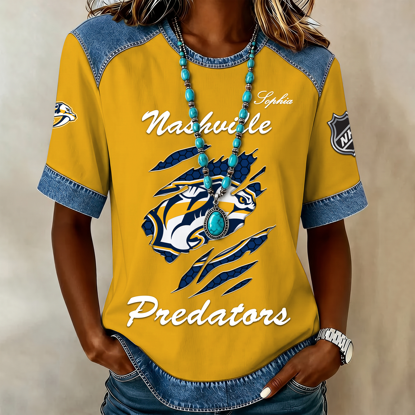 PREMIUM NHL X NP Women Retro T Shirt Custom Name Limited Edition NDT VHM 190526