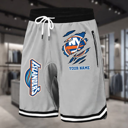 PREMIUM NHL X NYI Summer Fitness Breathable Basketball Shorts NDT NHM 240426