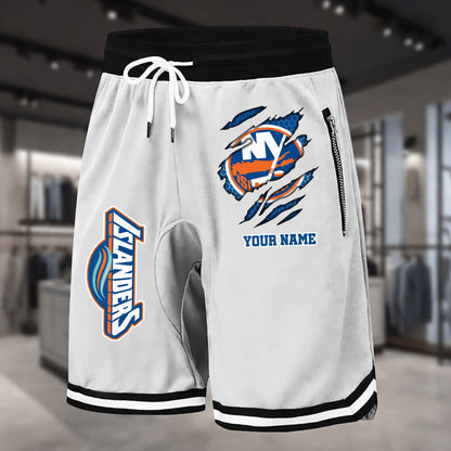 PREMIUM NHL X NYI Summer Fitness Breathable Basketball Shorts NDT NHM 240426