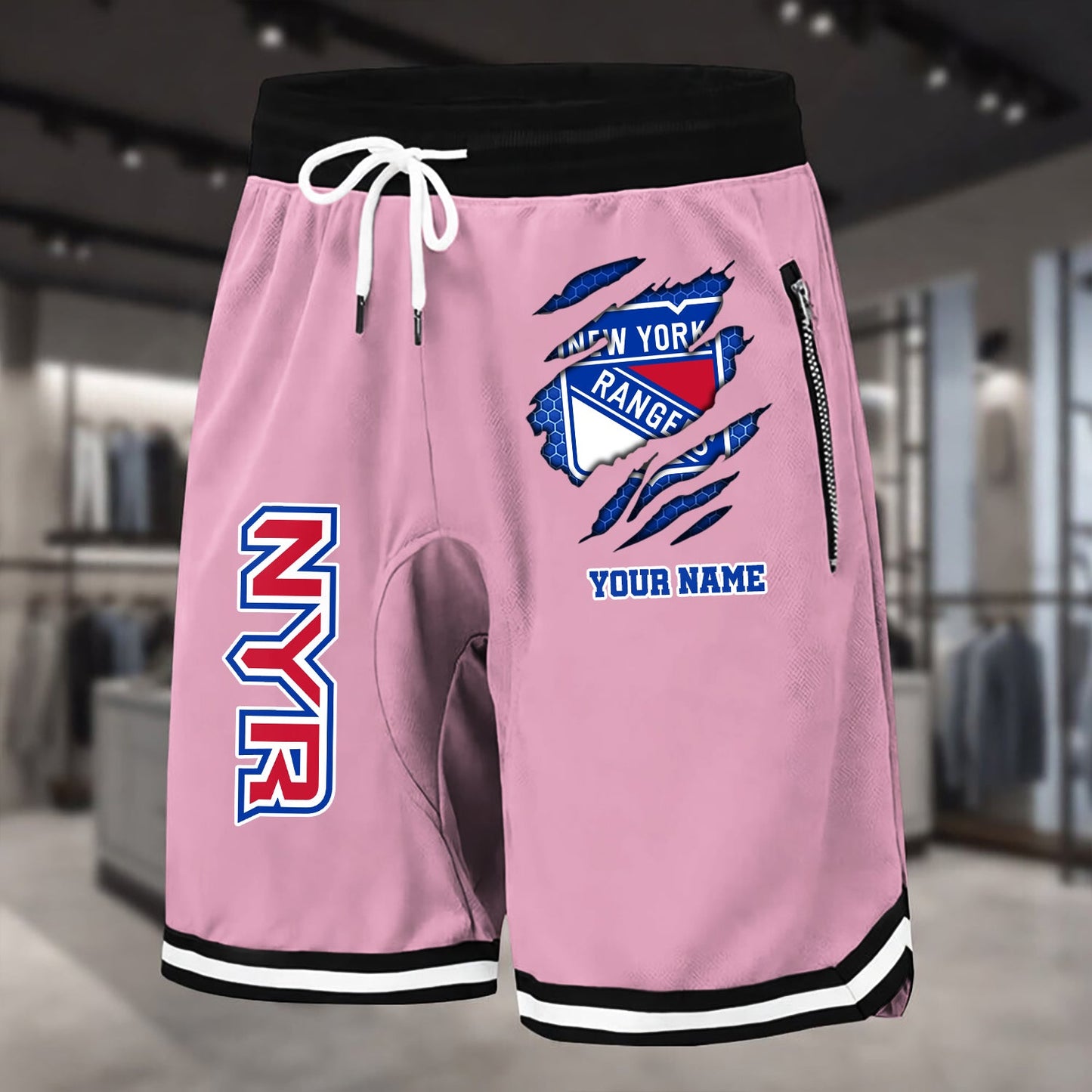 PREMIUM NHL X NYR Summer Fitness Breathable Basketball Shorts NDT NHM 240426