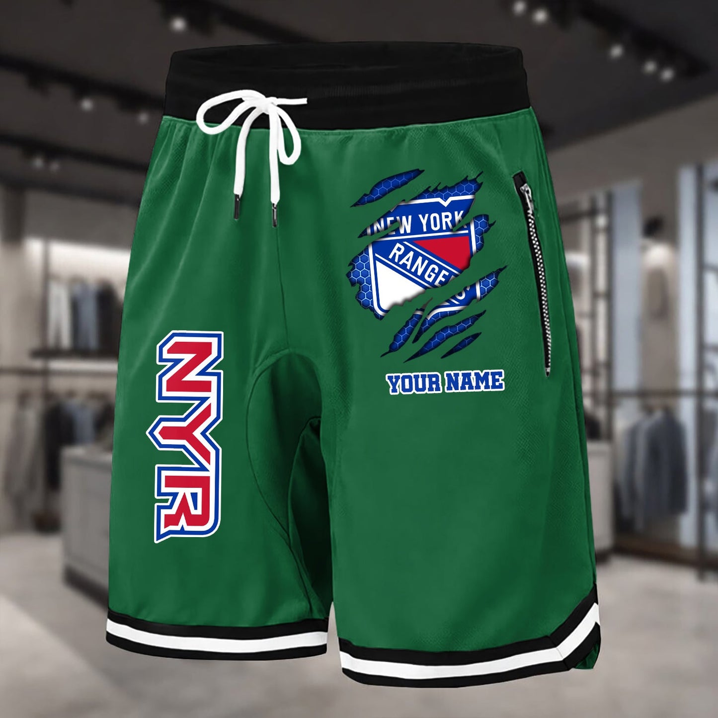 PREMIUM NHL X NYR Summer Fitness Breathable Basketball Shorts NDT NHM 240426
