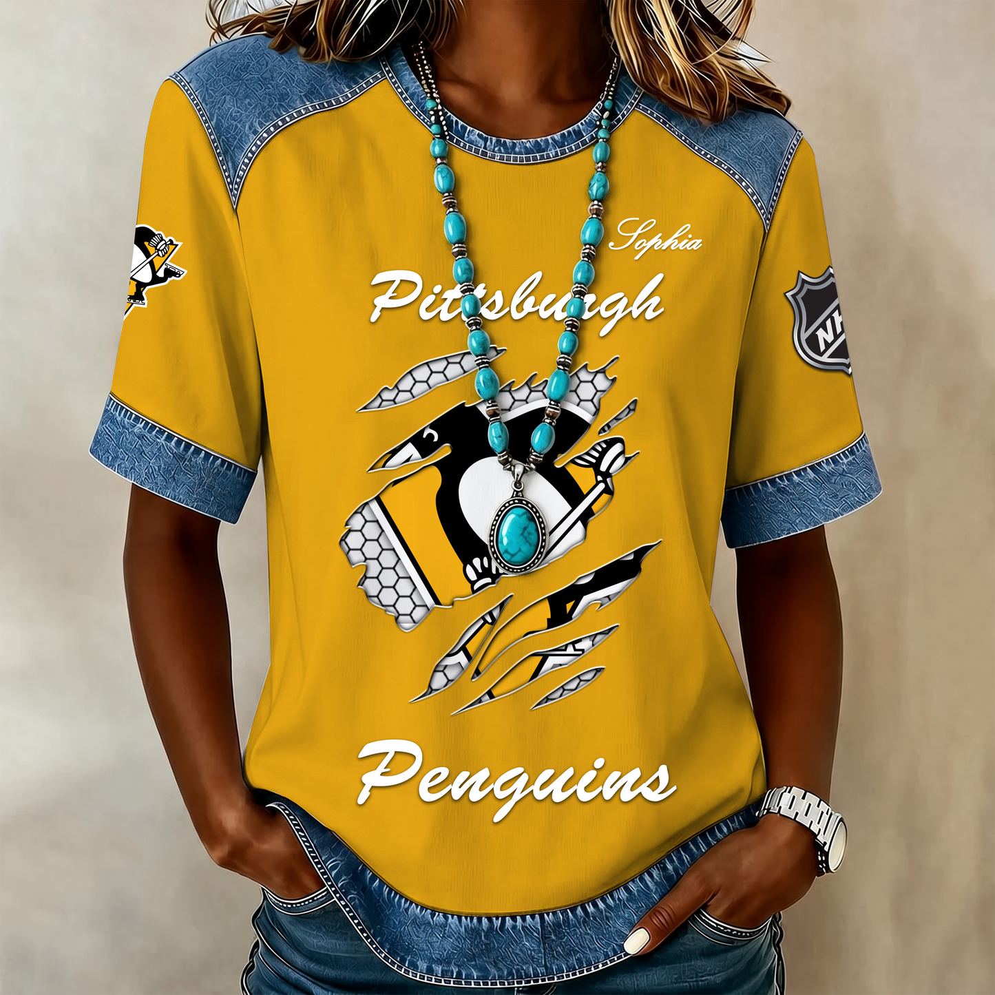 PREMIUM NHL X PP Women Retro T Shirt Custom Name Limited Edition NDT VHM 190526